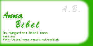anna bibel business card